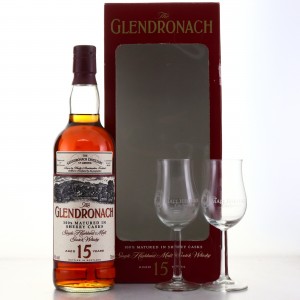Glendronach 15 Sherry Casks With 2 Glasses