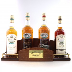 Bowmore 12 Legend Darkest 4 X 70cl 1990s With Display Stand