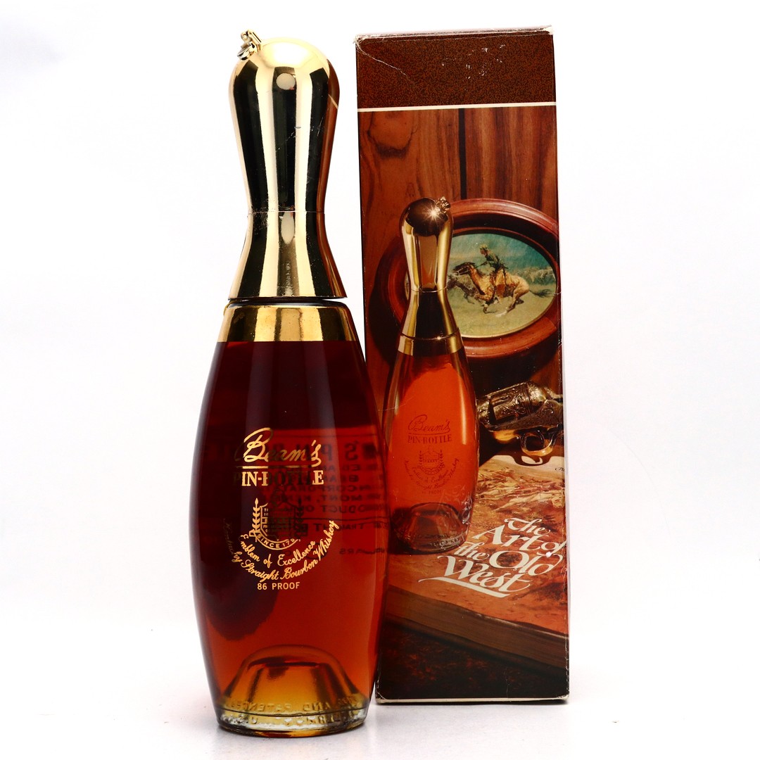 Jim Beam PinBottle Decanter 1970s Whisky Auctioneer