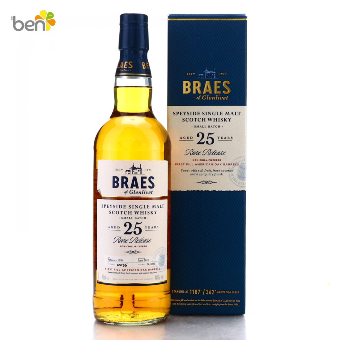 Braes of Glenlivet 1994 American Oak 25 Year Old Charity Lot Whisky