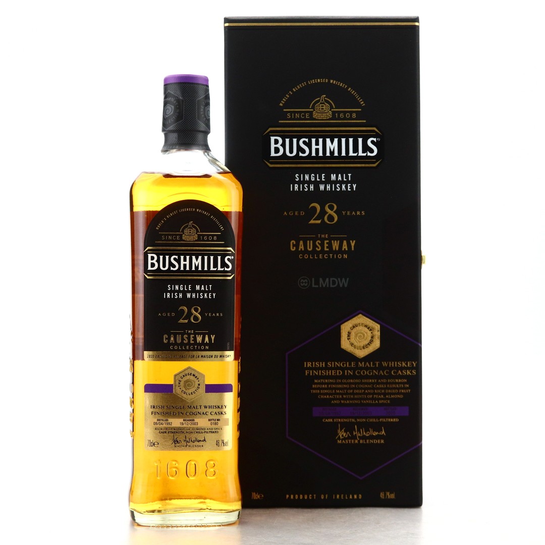 Bushmills 1992 Cognac Cask Finish 28 Year Old / The Causeway Collection LMDW Whisky Auctioneer Bushmills 1992 Cognac Cask Finish 28 Year Old / The Causeway Collection LMDW Whisky Auctioneer
