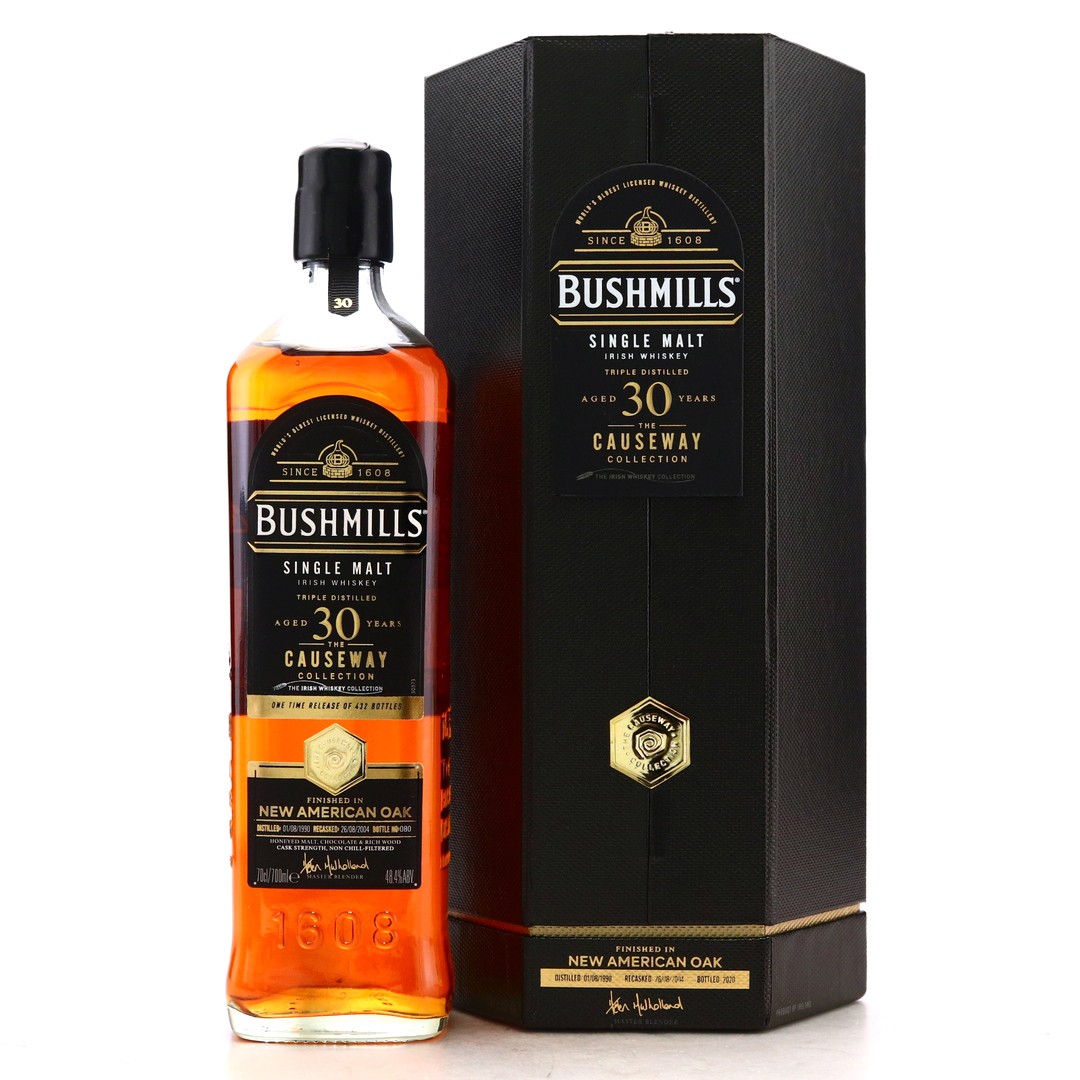 Bushmills 1990 New American Oak Finish 30 Year Old / The Causeway Collection Whisky Auctioneer Bushmills 1990 New American Oak Finish 30 Year Old / The Causeway Collection Whisky Auctioneer