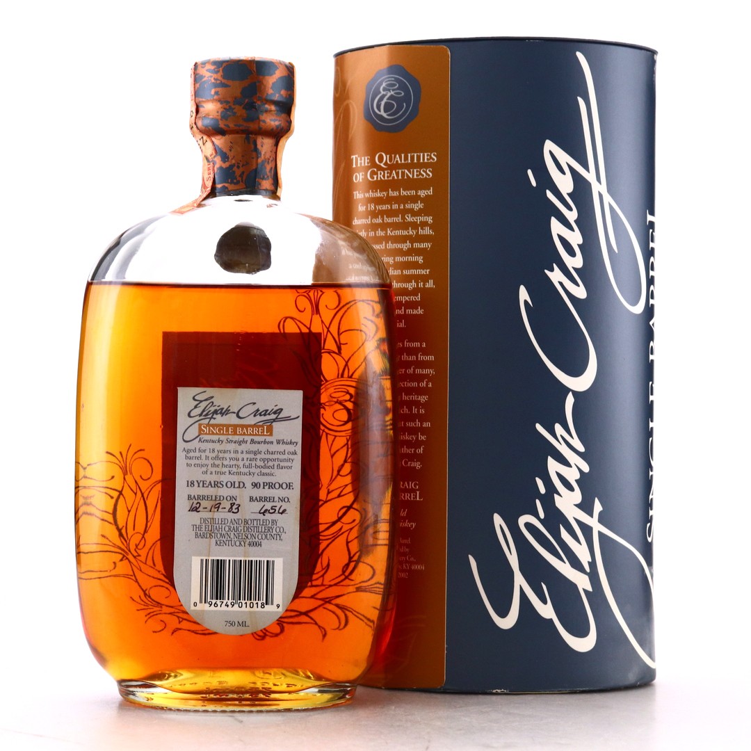 Elijah Craig 1983 Single Barrel 18 Year Old Whisky Auctioneer