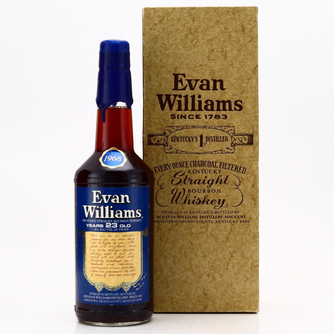 Evan Williams 1968 23 Year Old Kentucky Straight Bourbon | Whisky ...