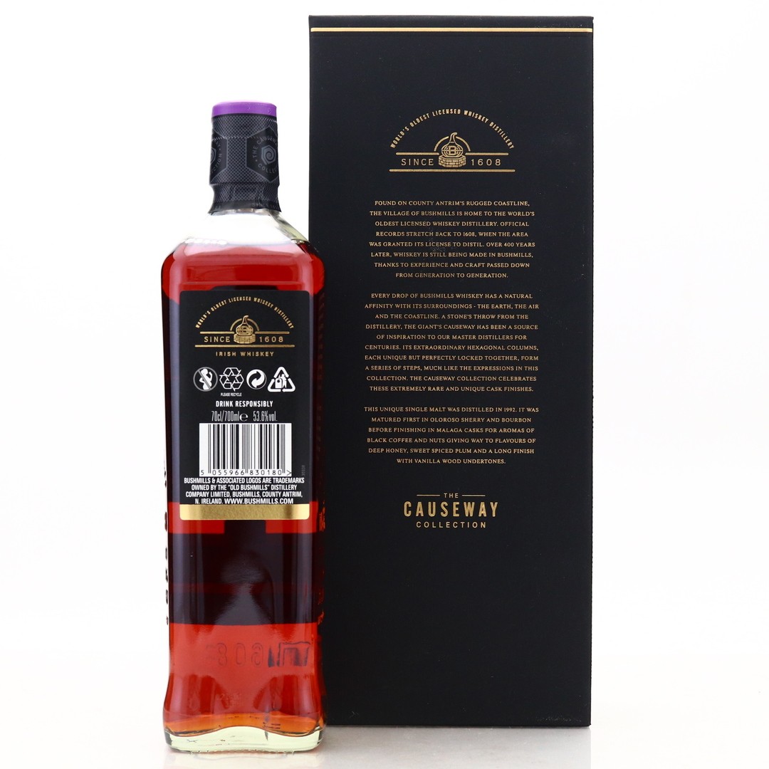 Bushmills 1992 Malaga Cask Finish 28 Year Old / The Causeway Collection Whisky Auctioneer Bushmills 1992 Malaga Cask Finish 28 Year Old / The Causeway Collection Whisky Auctioneer