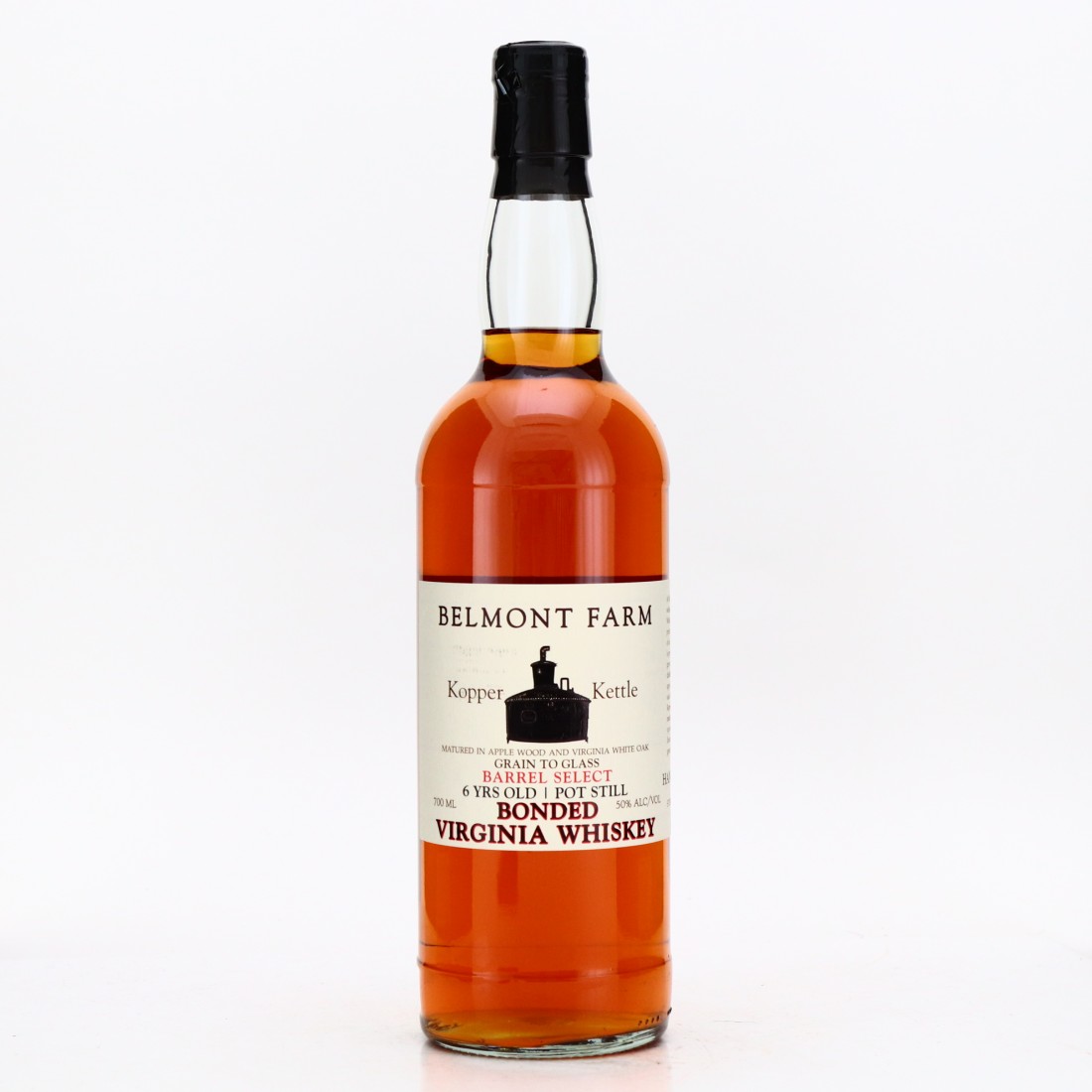 Belmont Farm 6 Year Old Kopper Kettle Bonded Virginia Whiskey Whisky