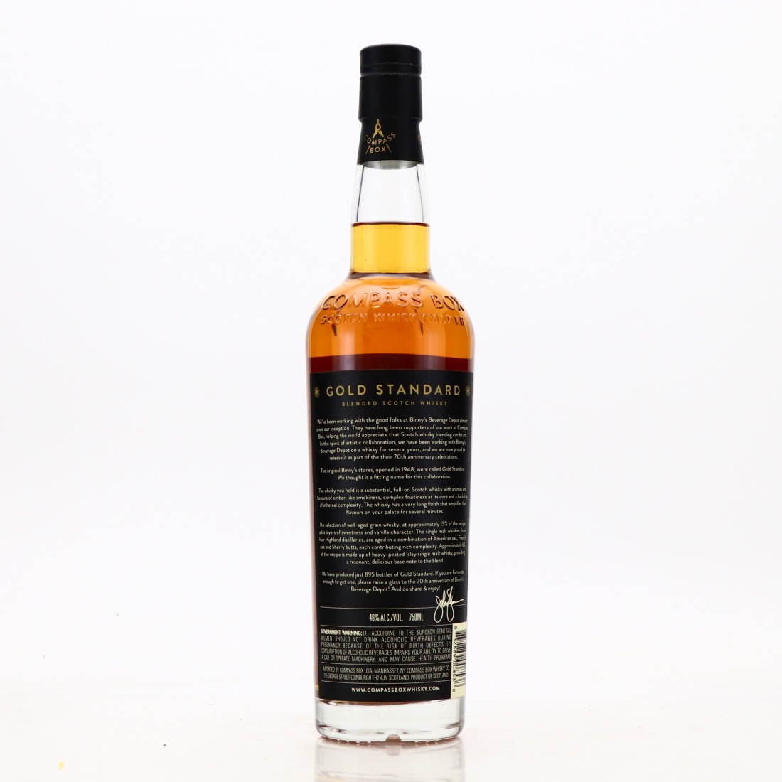 Compass Box Gold Standard 75cl / Binny's 70th Anniversary Whisky