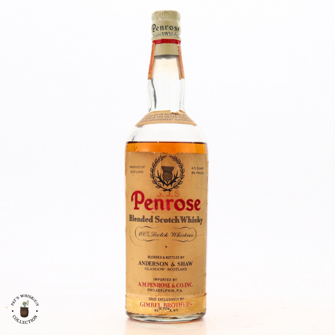 Penrose Blended Scotch Whisky 1940s / US Import Whisky Auctioneer