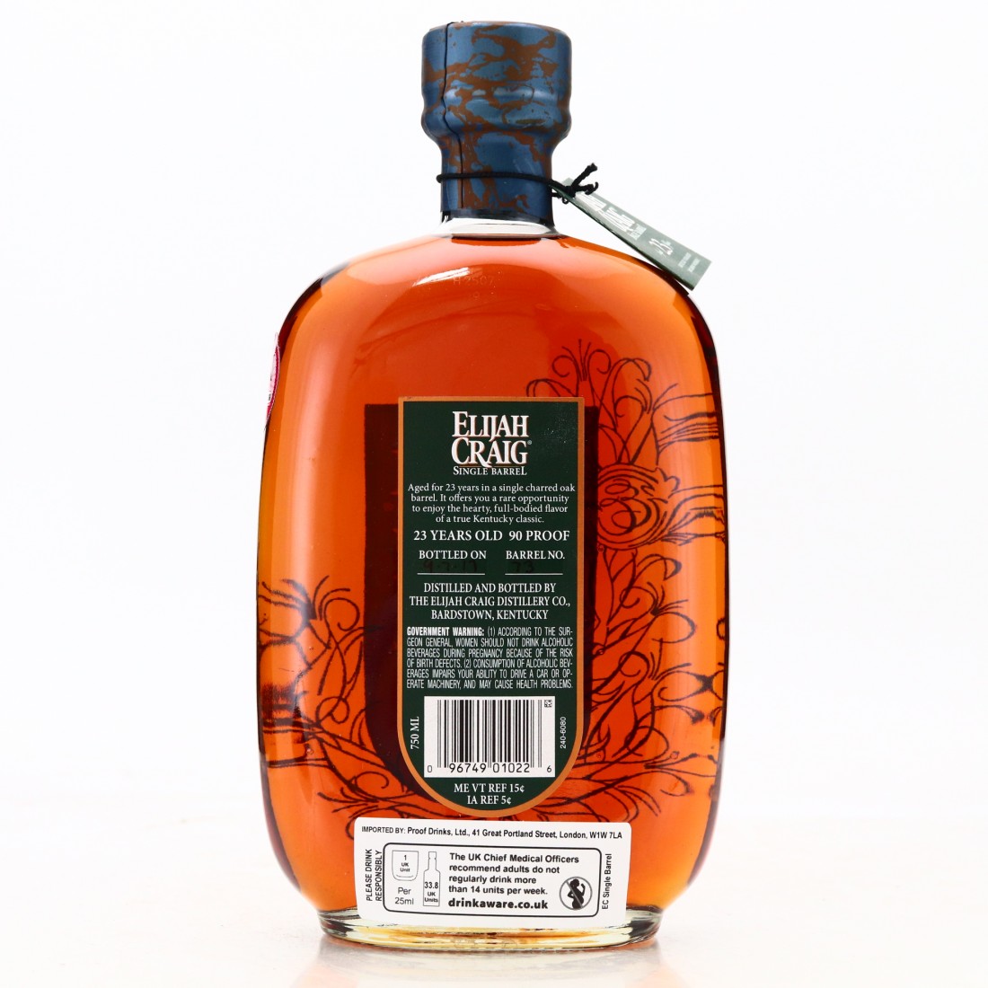 Elijah Craig 23 Year Old Single Barrel 2017 Whisky Auctioneer