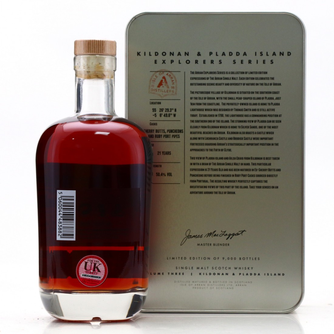 Arran 21 Year Old The Explorers Series Volume 3 / Kildonan and Pladda Island Whisky Auctioneer