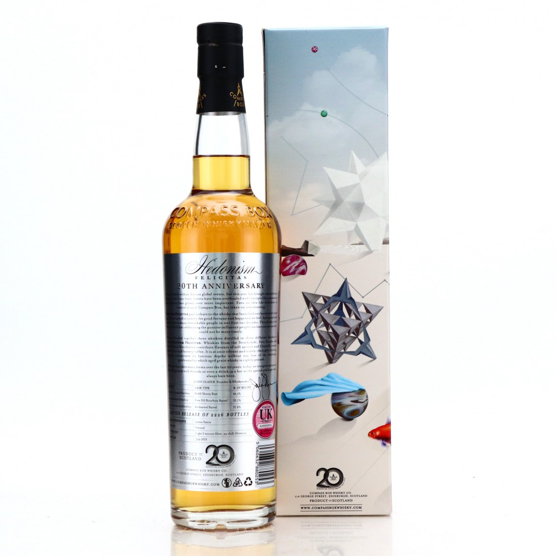 Compass Box Hedonism Felicitas / 20th Anniversary Whisky Auctioneer