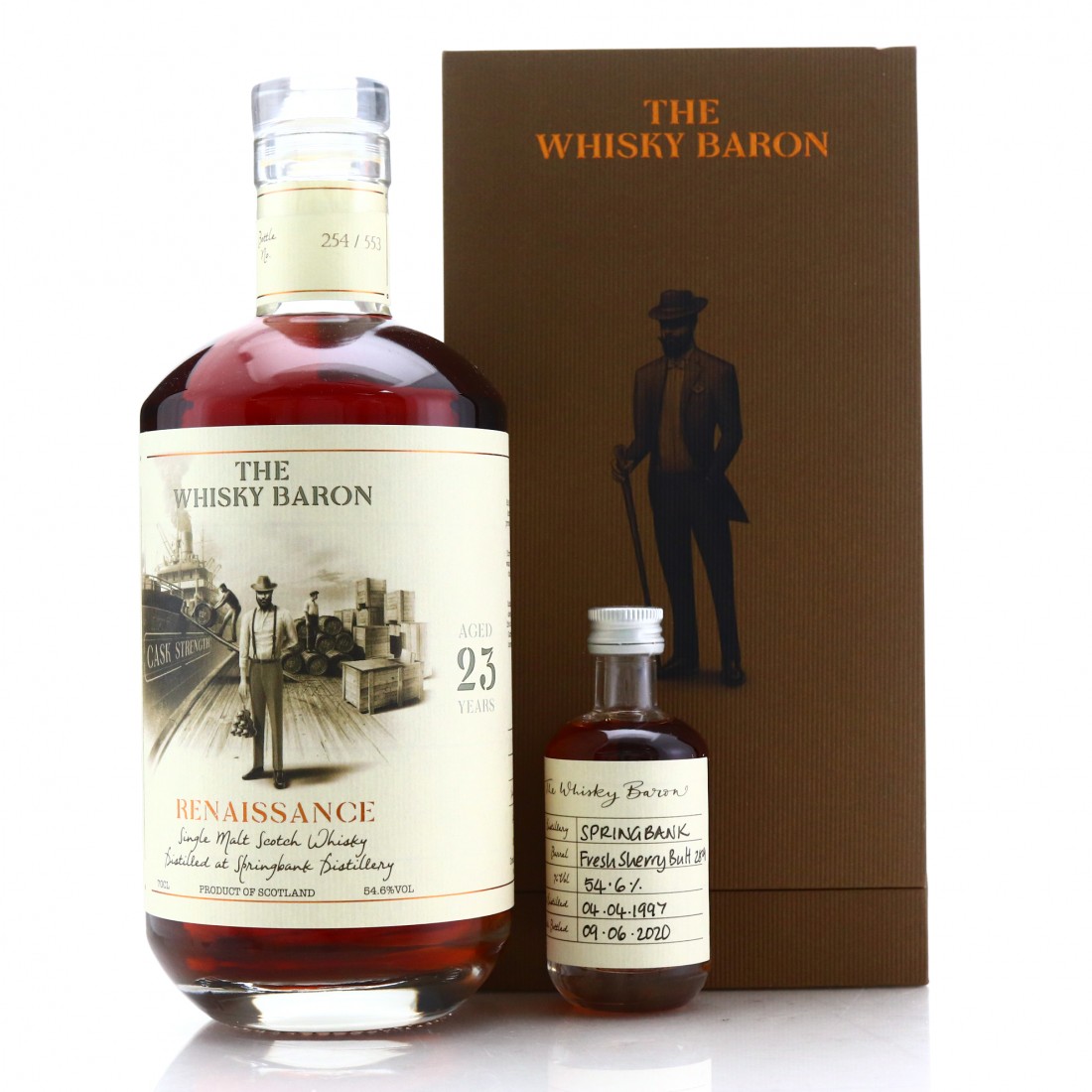 Springbank 1997 Whisky Baron 23 Year Old with Miniature Whisky Auctioneer
