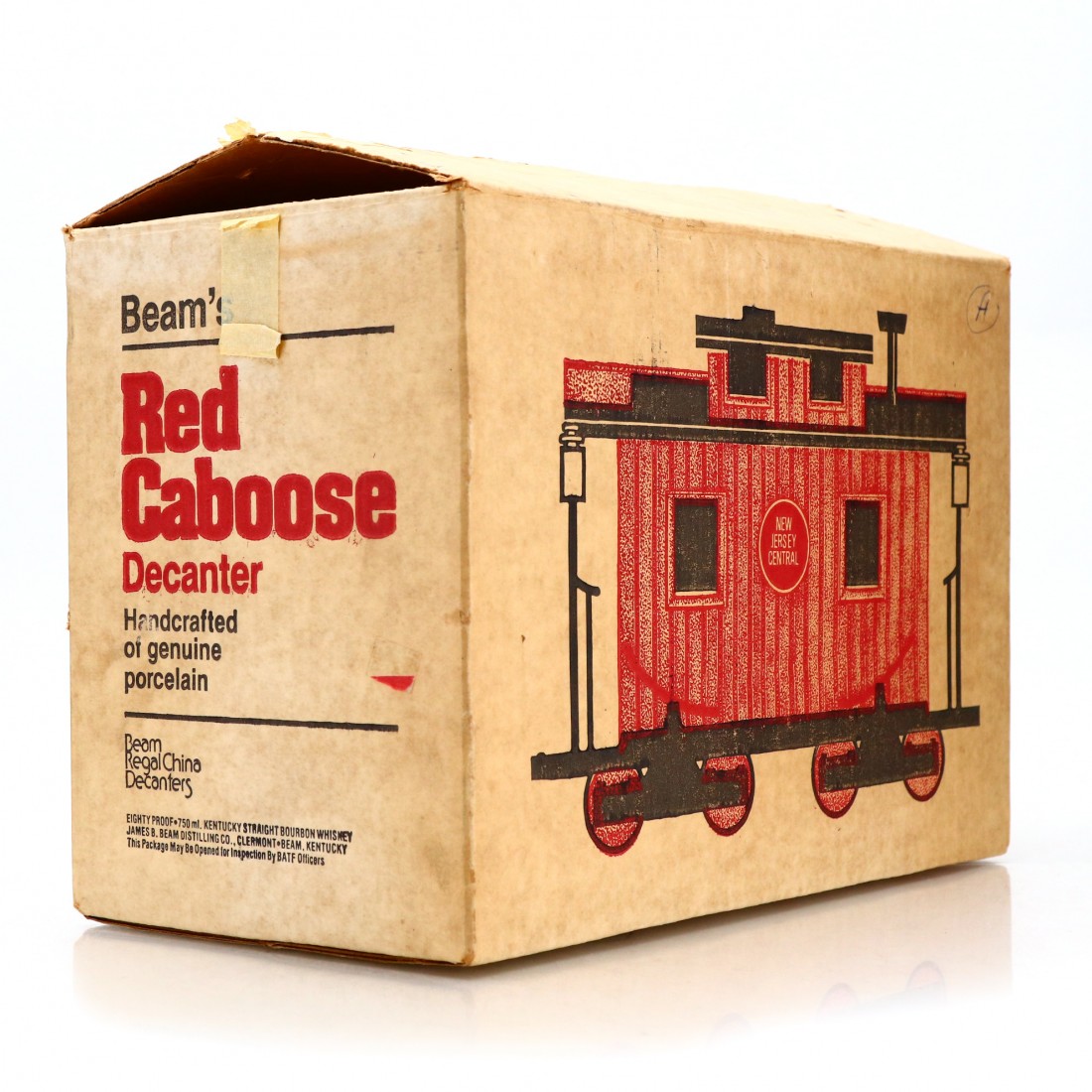 Jim Beam 100 Month Old Red Caboose Decanter Whisky Auctioneer