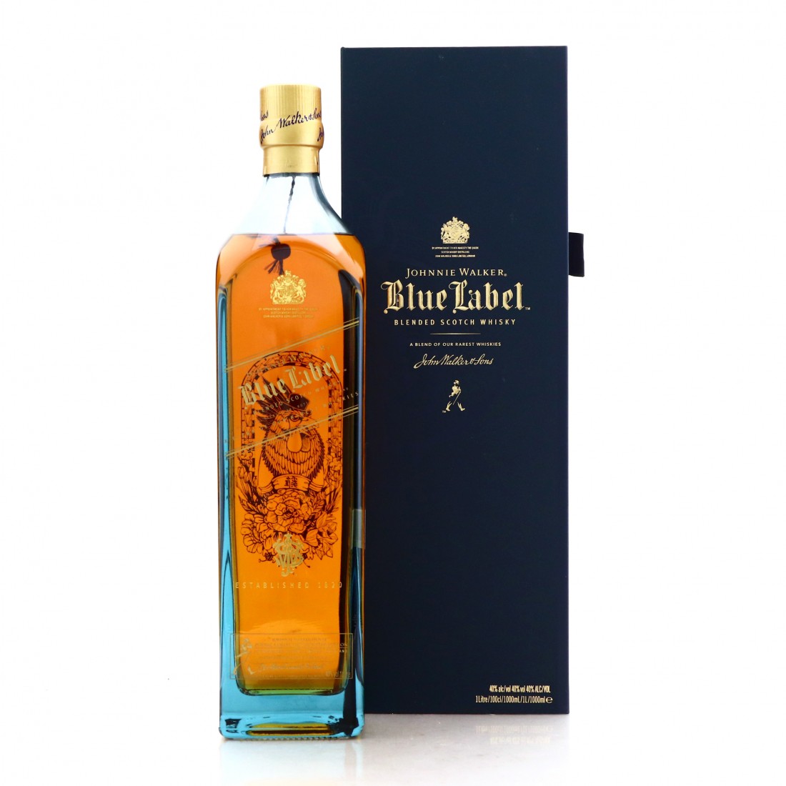 Johnnie Walker Blue Label Zodiac Series 1 Litre / Rooster Edition
