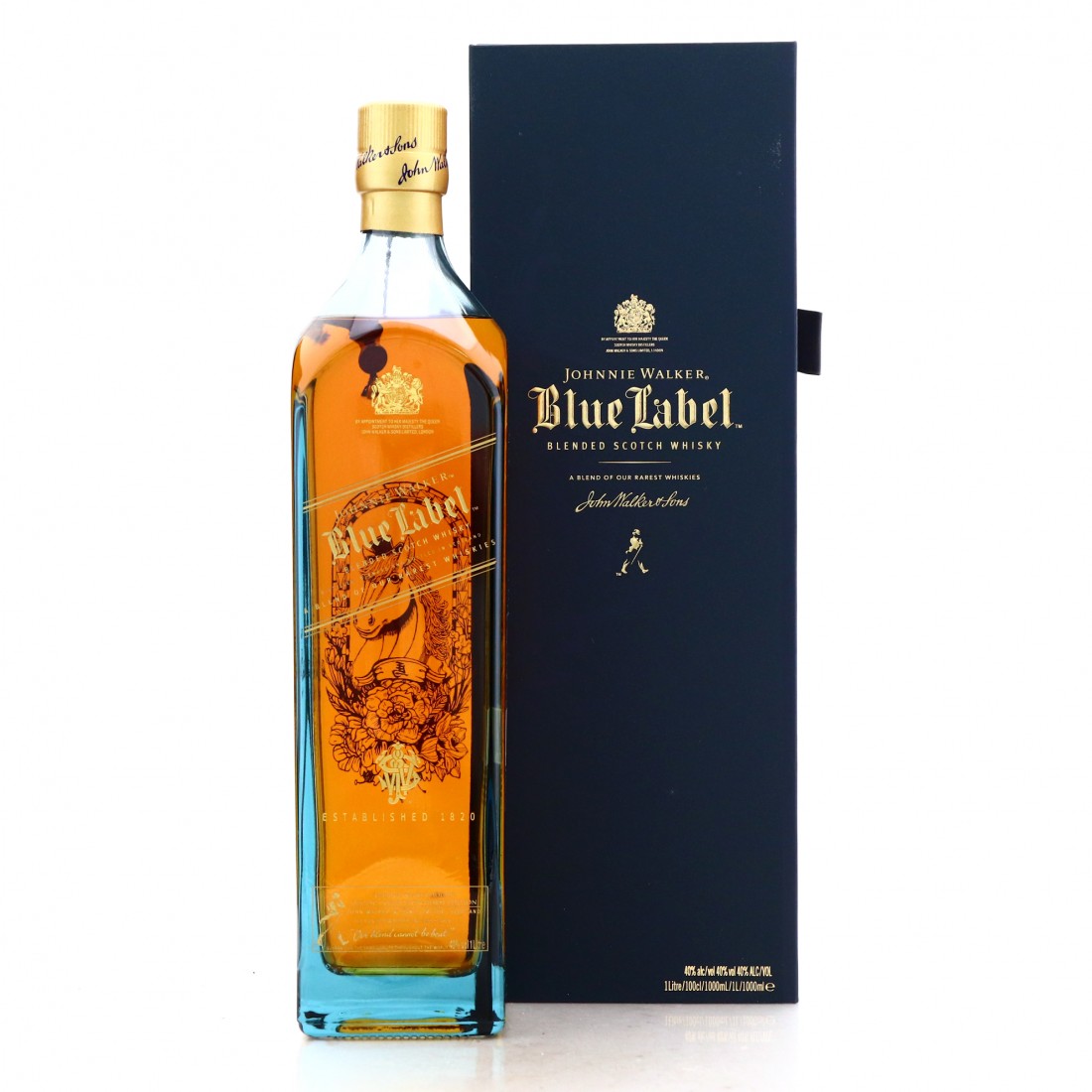 Johnnie Walker Blue Label Zodiac Series 1 Litre / Horse Edition