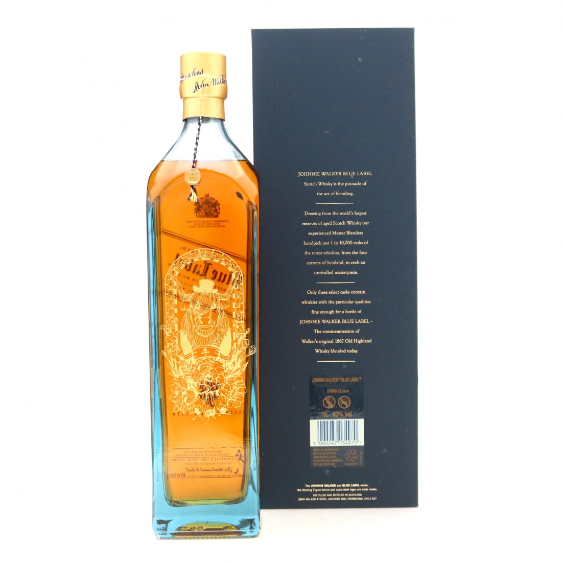 Johnnie Walker Blue Label Zodiac Series 1 Litre / Ox Edition Whisky