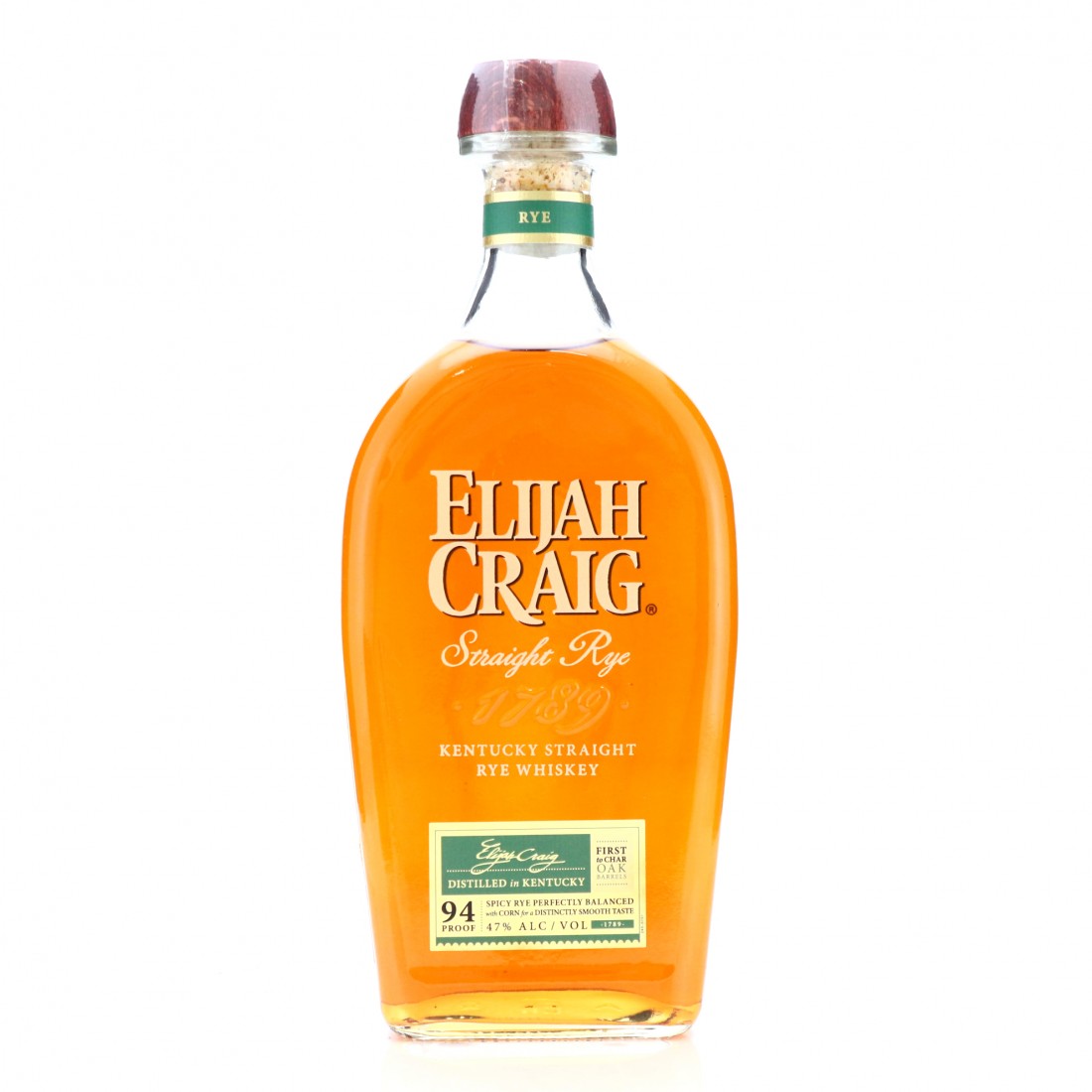 Elijah Craig Straight Rye Whisky Auctioneer