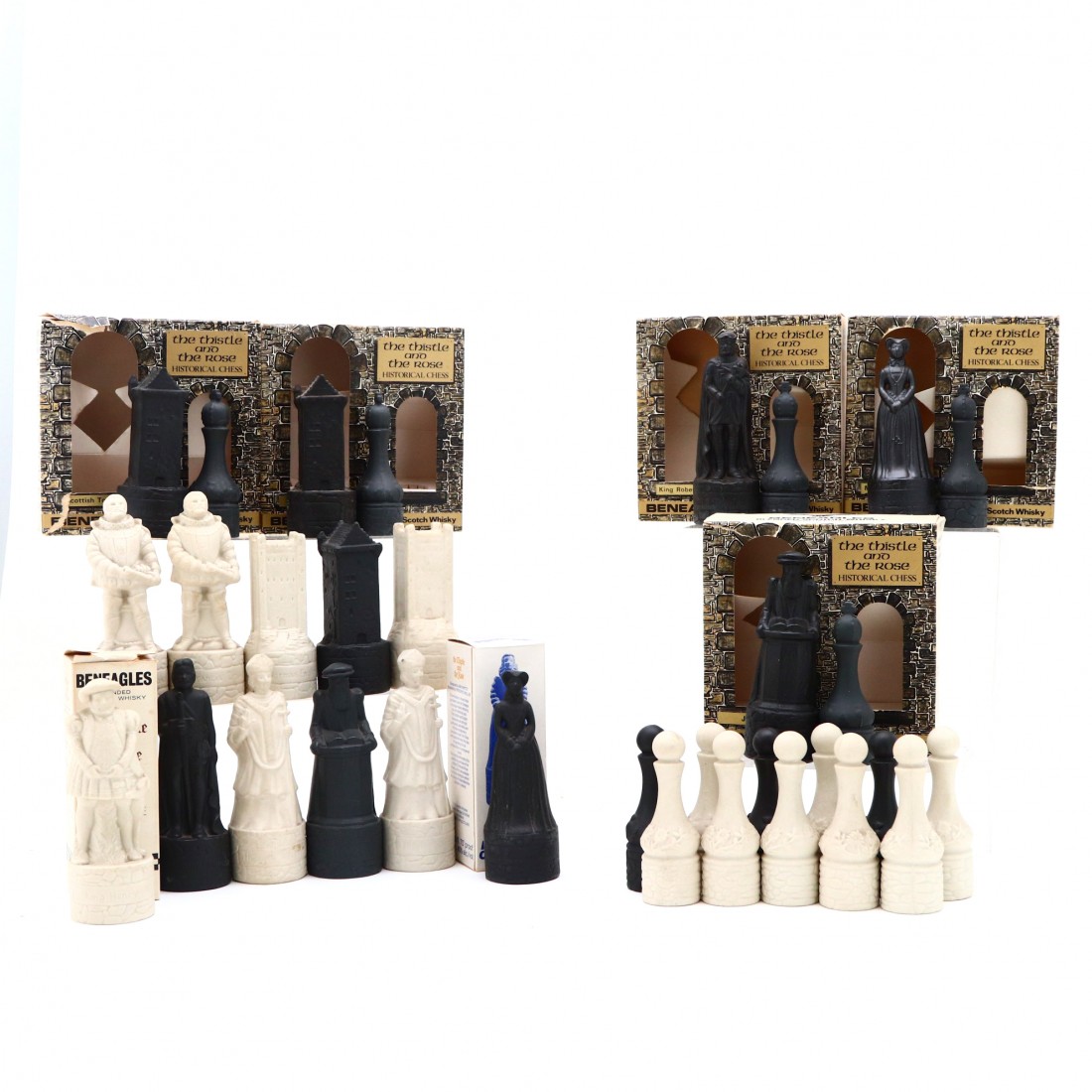 Beneagles Thistle and Rose Chess Collection Miniature Decanter