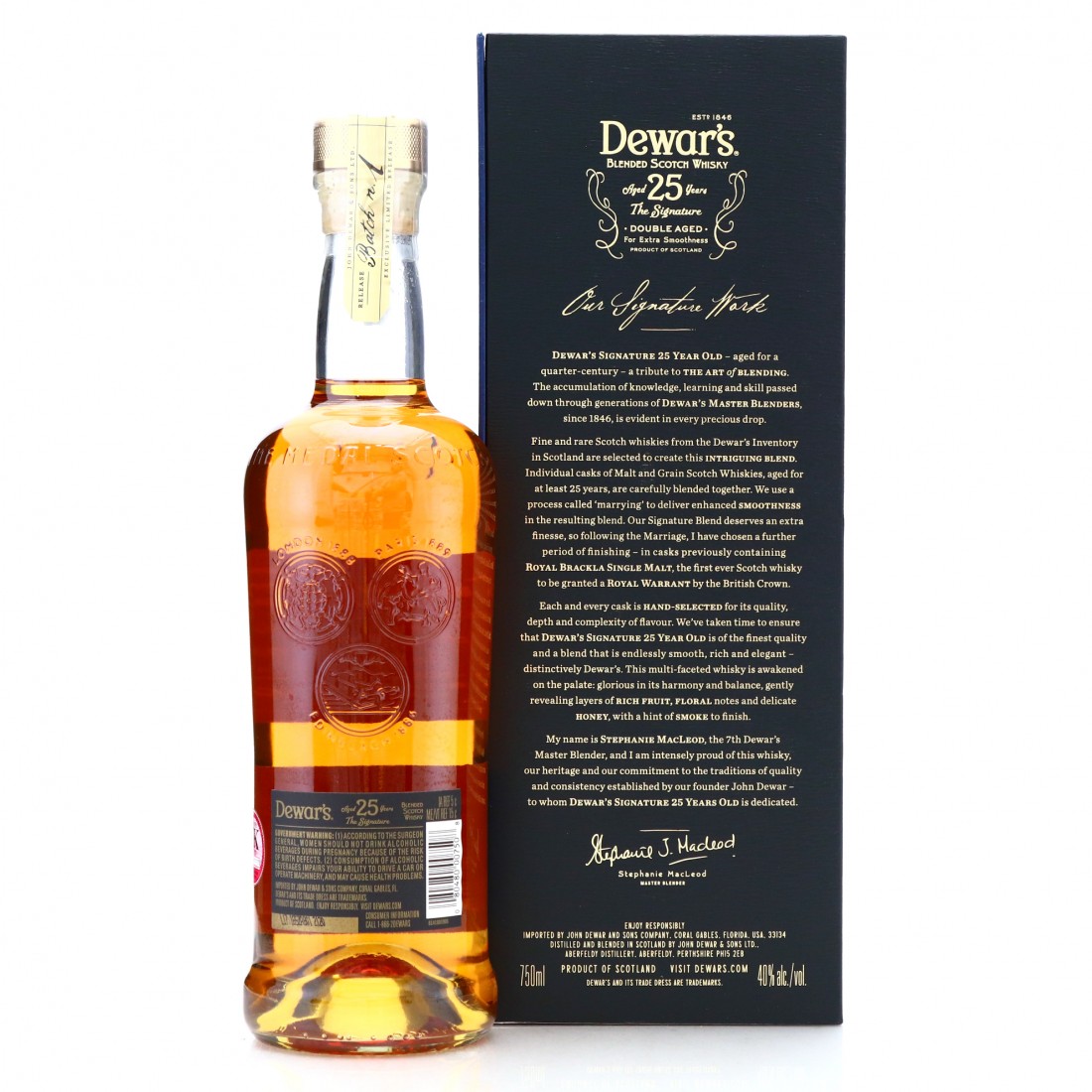 Dewar's 25 Year Old Signature / Royal Brackla Casks Whisky Auctioneer