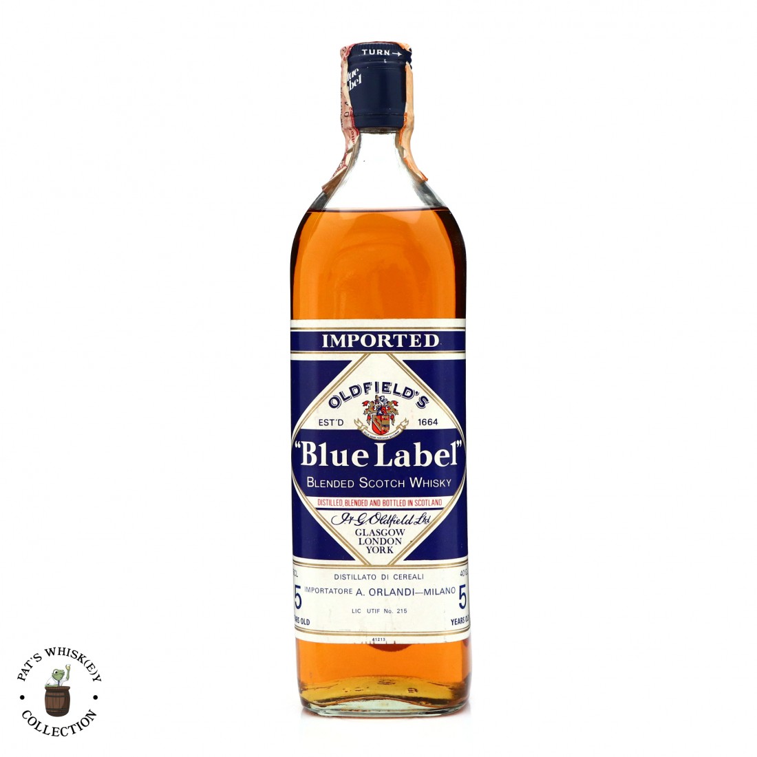 Oldfield's Blue Label Blended Scotch Whisky 1980s Whisky Auctioneer