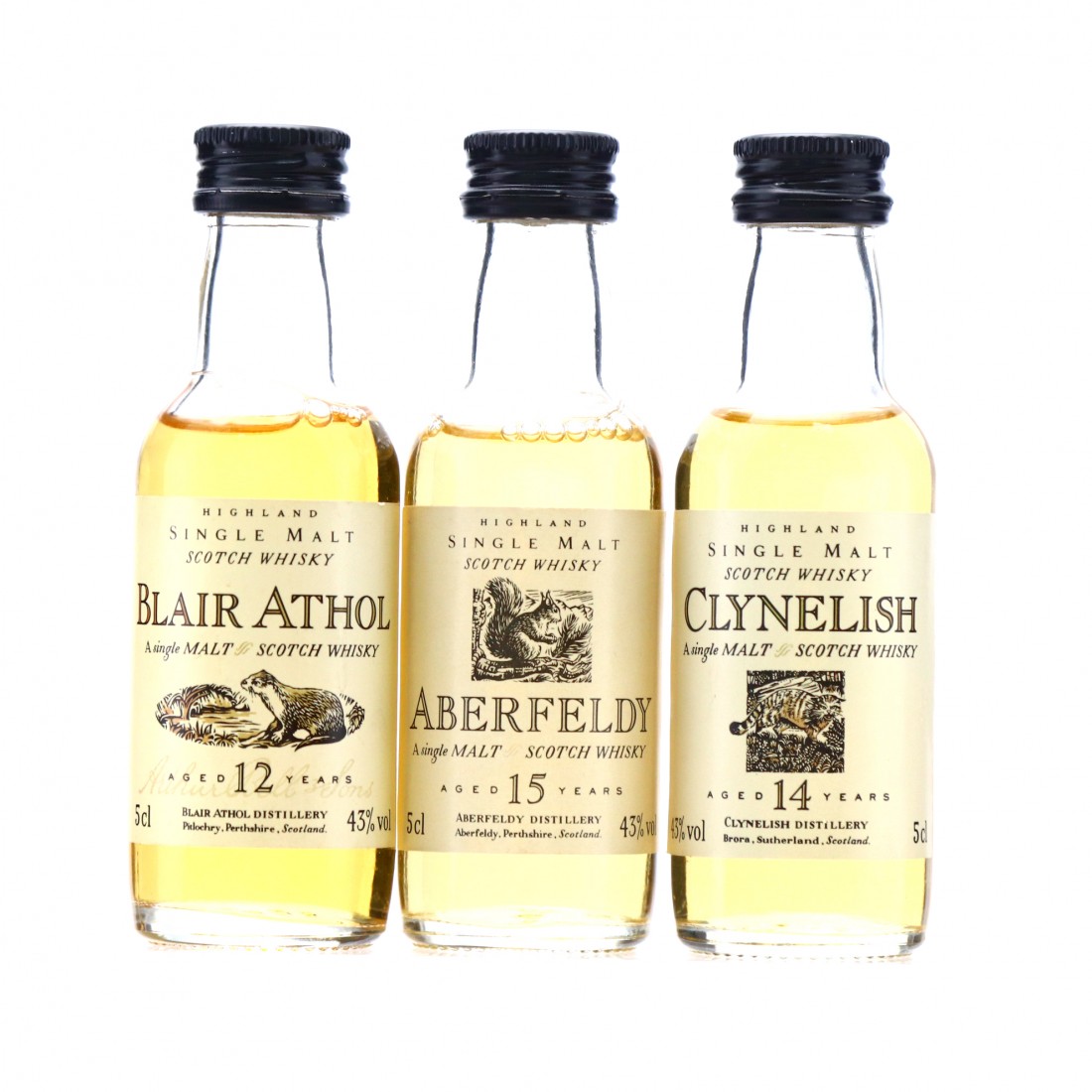Flora and Fauna Miniature x 3 Whisky Auctioneer