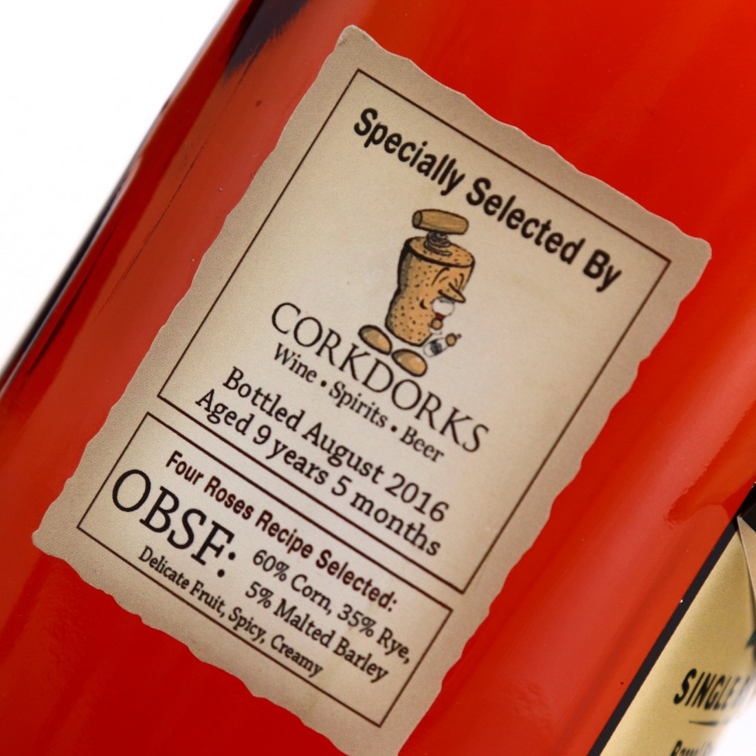 Four Roses 9 Single Barrel 654U / Cork Dorks Whisky Auctioneer