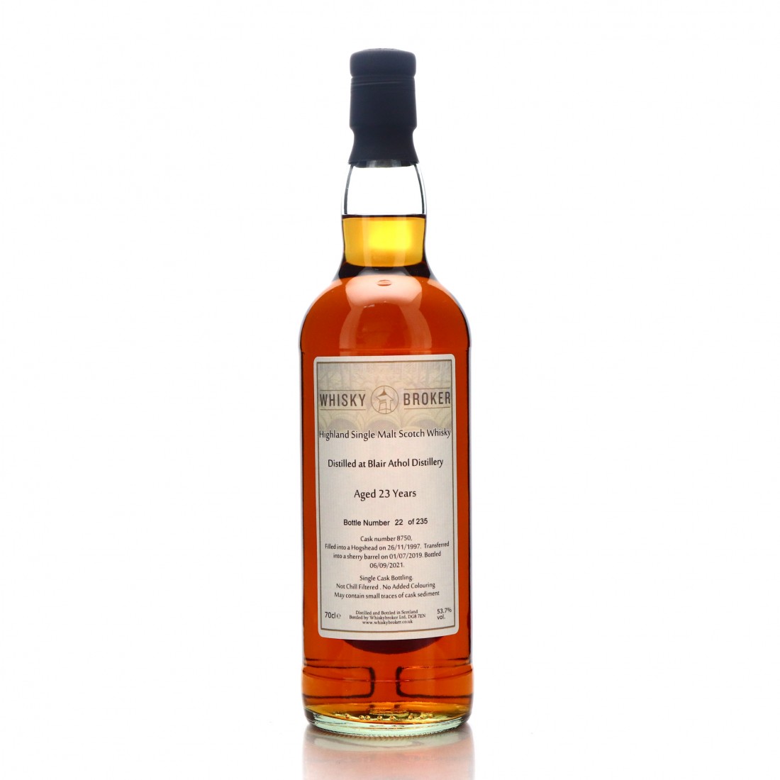 Blair Athol 1997 Whisky Broker 23 Year Old Whisky Auctioneer