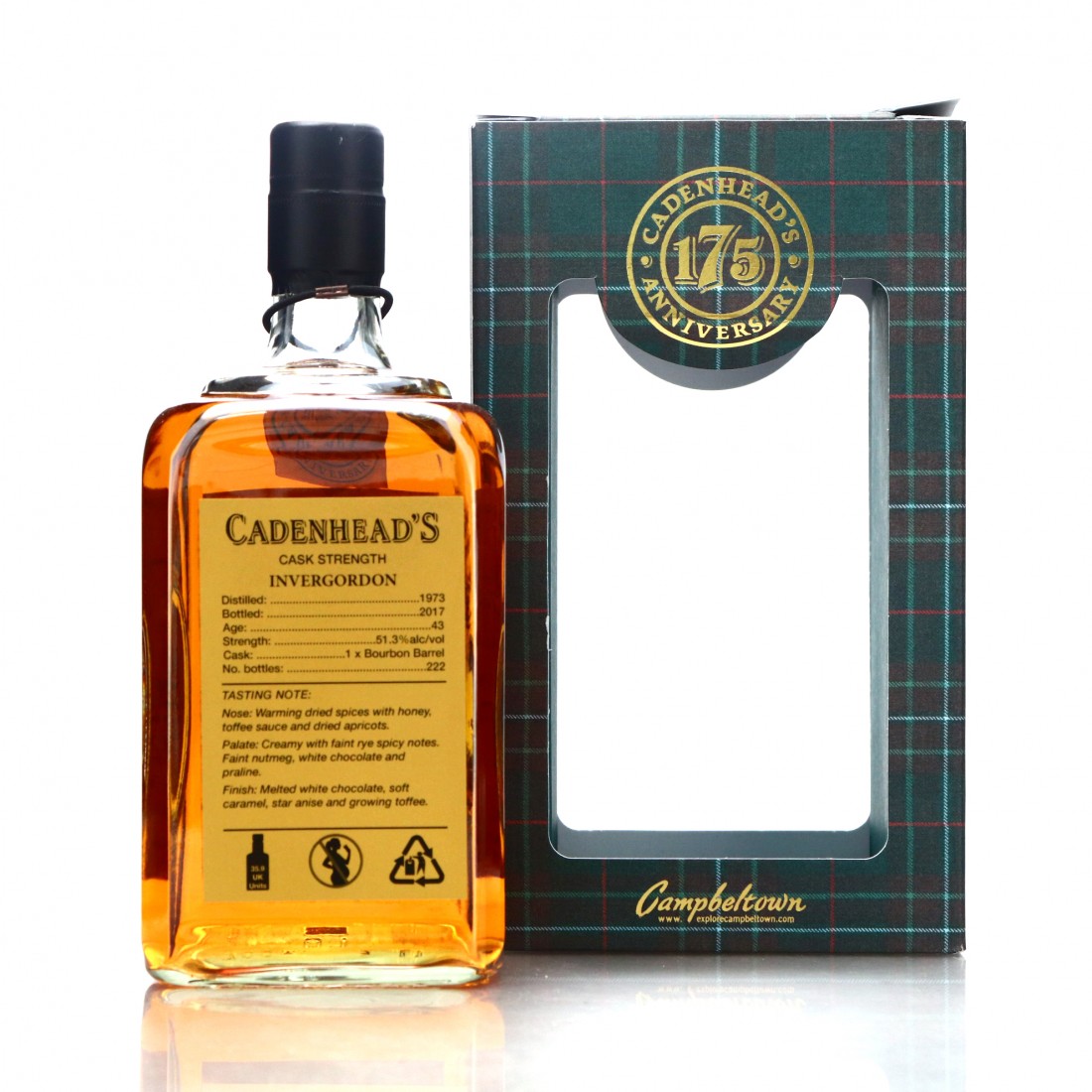Invergordon 1973 Cadenhead's 43 Year Old / 175th Anniversary Whisky