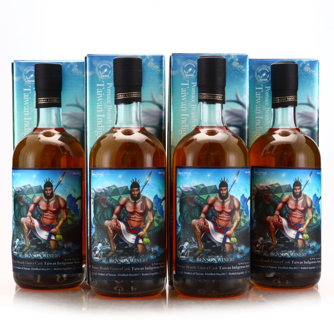 Benson 2017 Pomace Brandy / Connoisseur Society 4 x 50cl Whisky