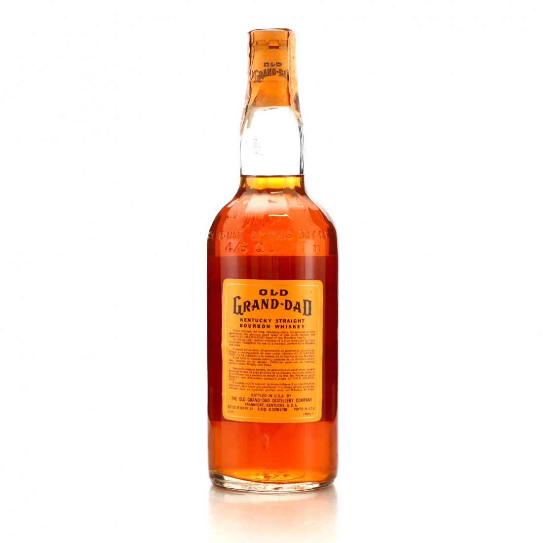 Old GrandDad Bottled in Bond 86 Proof 1968 Whisky Auctioneer