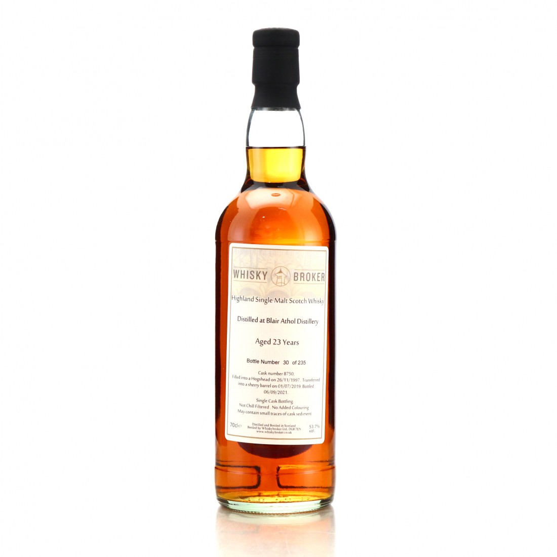 Blair Athol 1997 Whisky Broker 23 Year Old Whisky Auctioneer