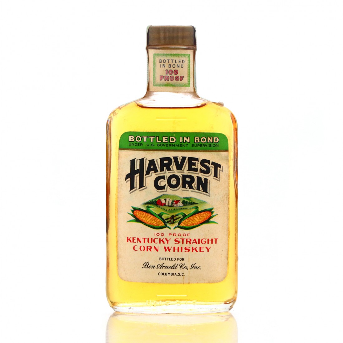 Harvest Corn 1968 Bottled in Bond Corn Whiskey Half Pint Whisky