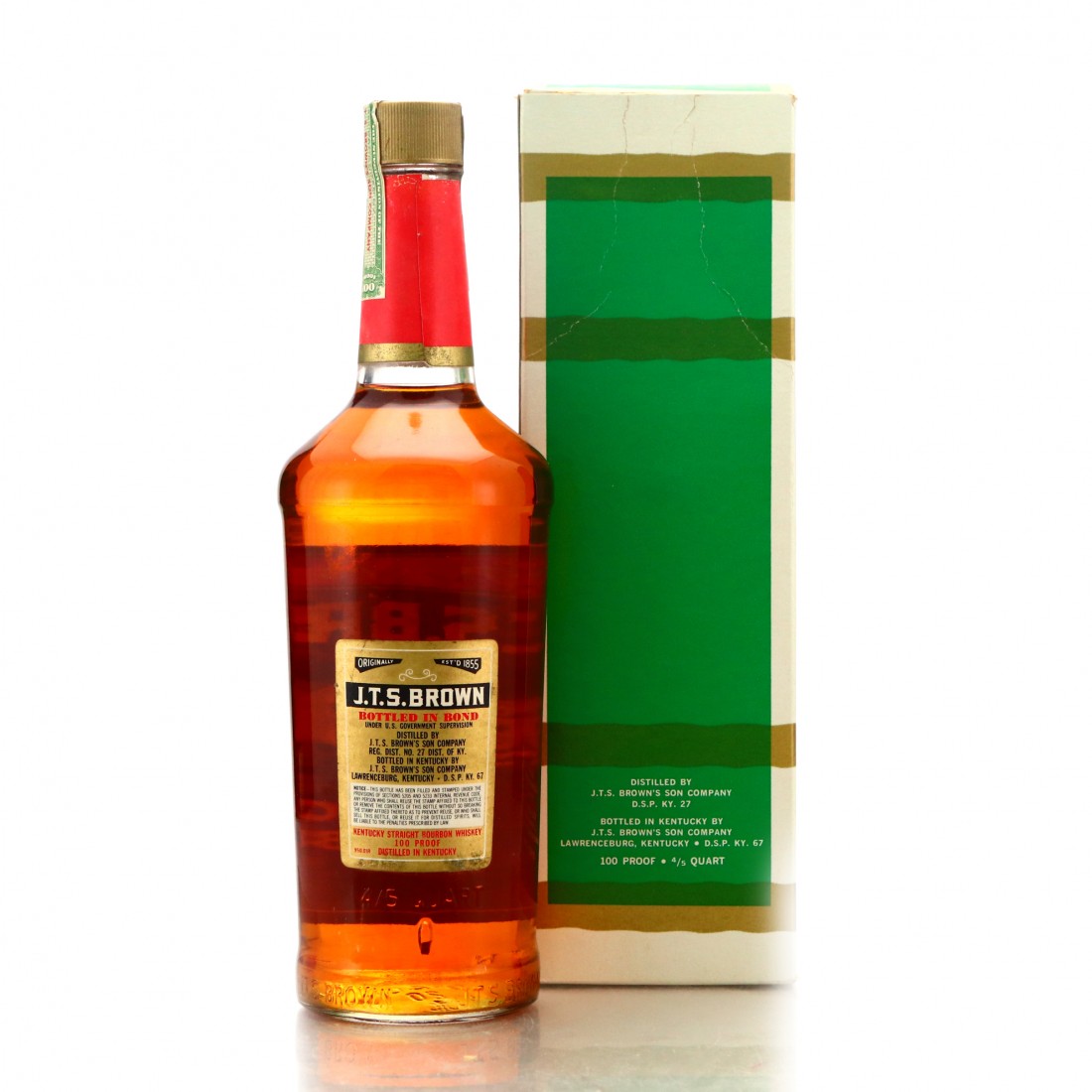 JTS Brown 1968 Bottled in Bond Bourbon Whisky Auctioneer