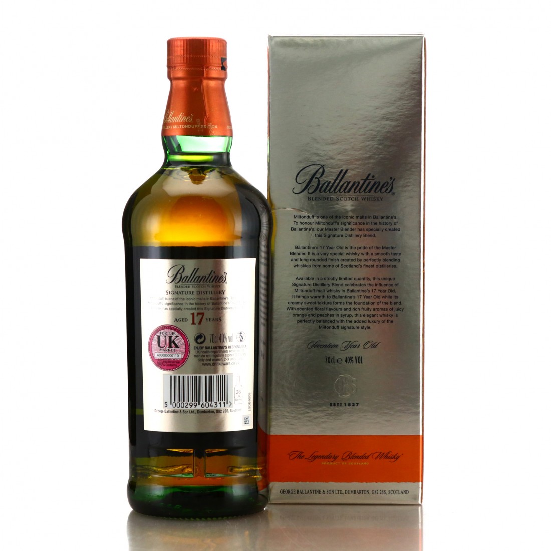 Ballantine's 17 Year Old Signature Distillery Miltonduff | Whisky ...