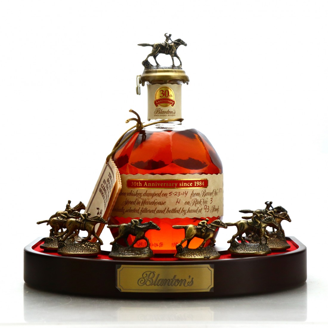 BOUTEILLE DE BLANTON VIDE / Bouchon Jockey Cheval de Course Bourbon 70 cl EUR 10,00 - FR