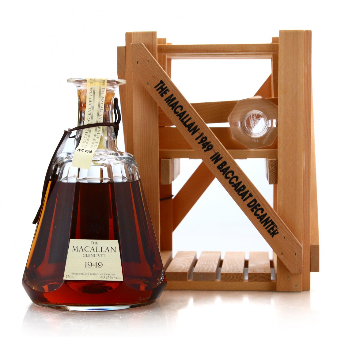 超レア】THE MACALLAN 1949 50 years Baccarat Decanter 160本