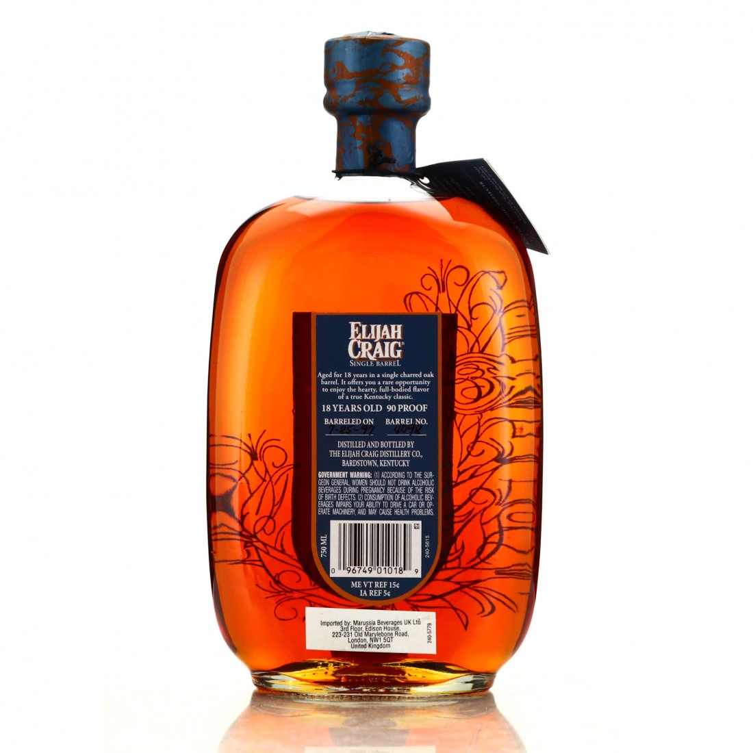 Elijah Craig 1997 Single Barrel 18 Year Old 4098 Whisky Auctioneer