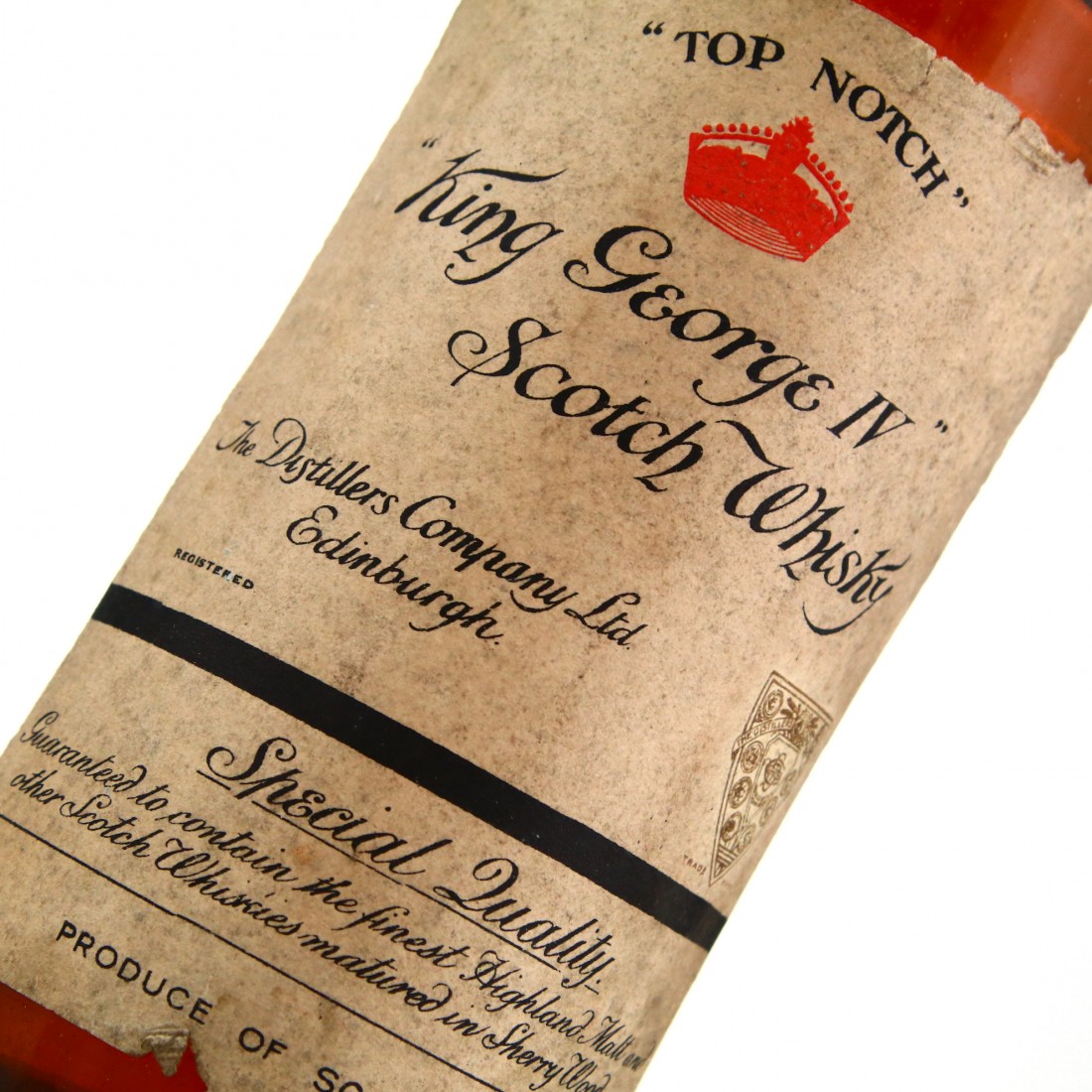 King IV 'Top Notch' Scotch Whisky circa 1920s Whisky Auctioneer