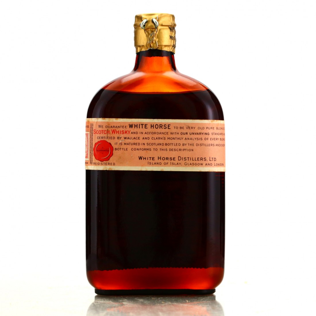 White Horse Scotch Whisky Flask Bottle 1940s Whisky Auctioneer