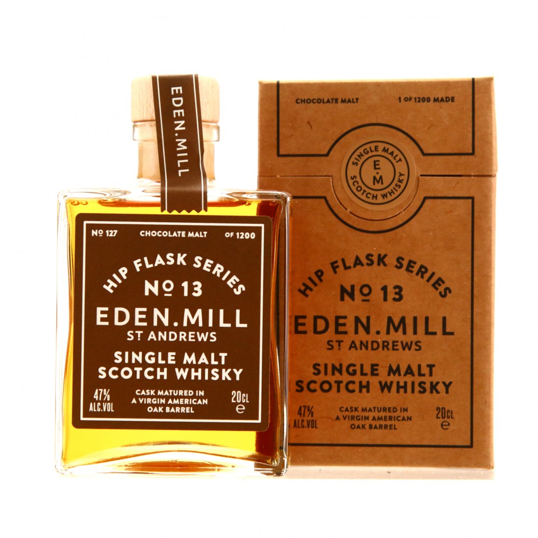 Eden Mill Hip Flask Series No.13 20cl / Chocolate Malt, Virgin American