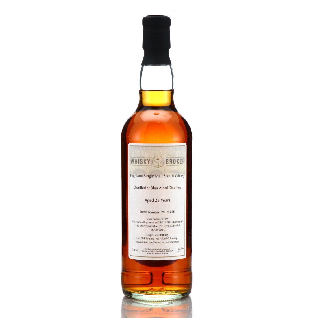 Blair Athol 1997 Whisky Broker 23 Year Old Whisky Auctioneer