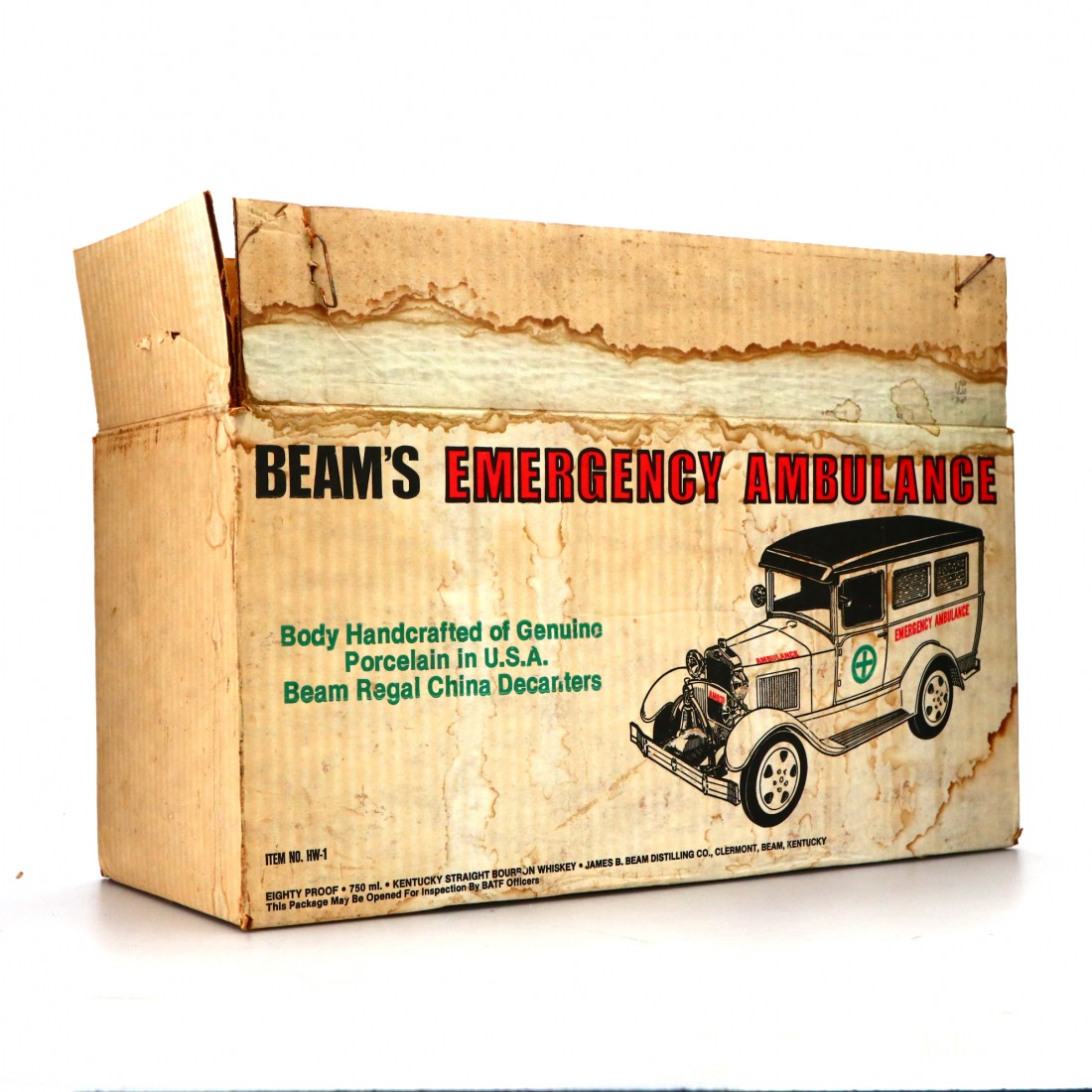 Beam 100 Month Old 1930 Emergency Ambulance Decanter 1980s Whisky