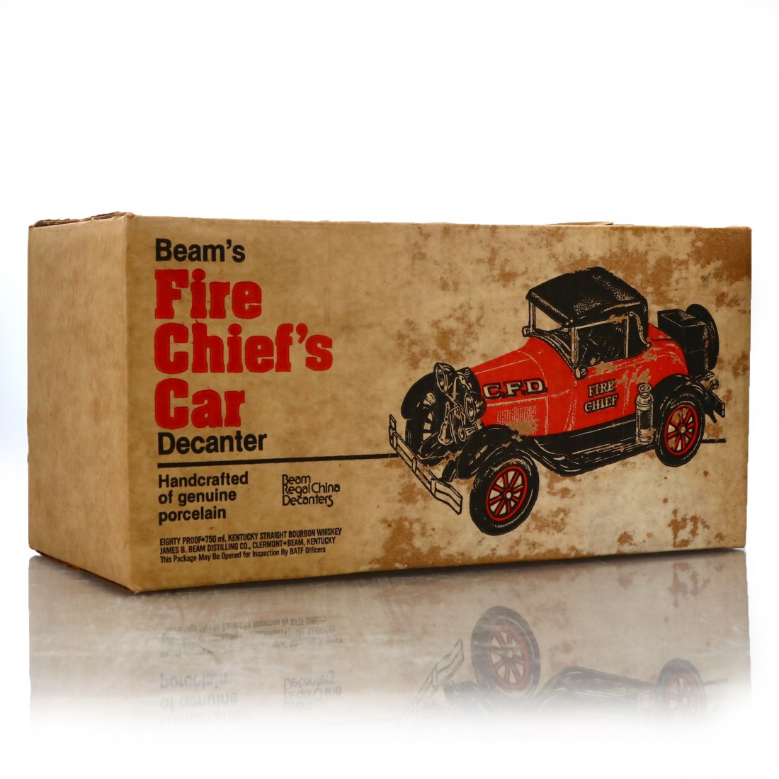 Beam 100 Months Old Fire Chief's Car Decanter 1980s Whisky Auctioneer