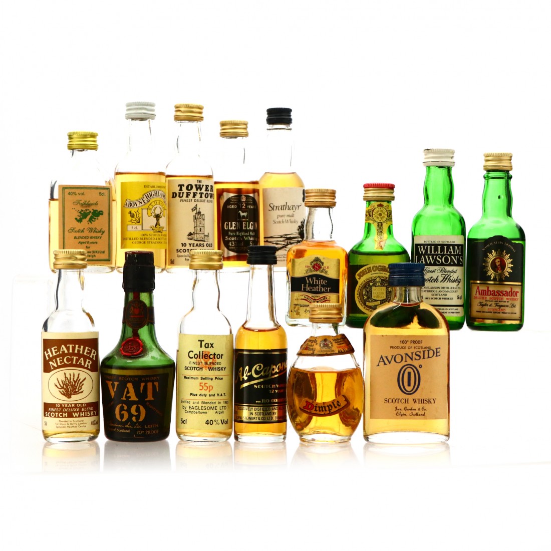 Scottish Whisky Miniatures x 15 Including Glen Elgin 12 Year Old Whisky Auctioneer