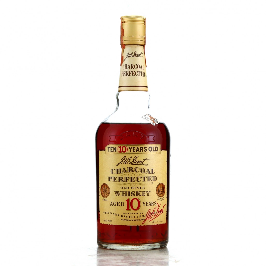 J.W. Dant Charcoal Perfected 10 Year Old Whiskey 1960 Whisky Auctioneer