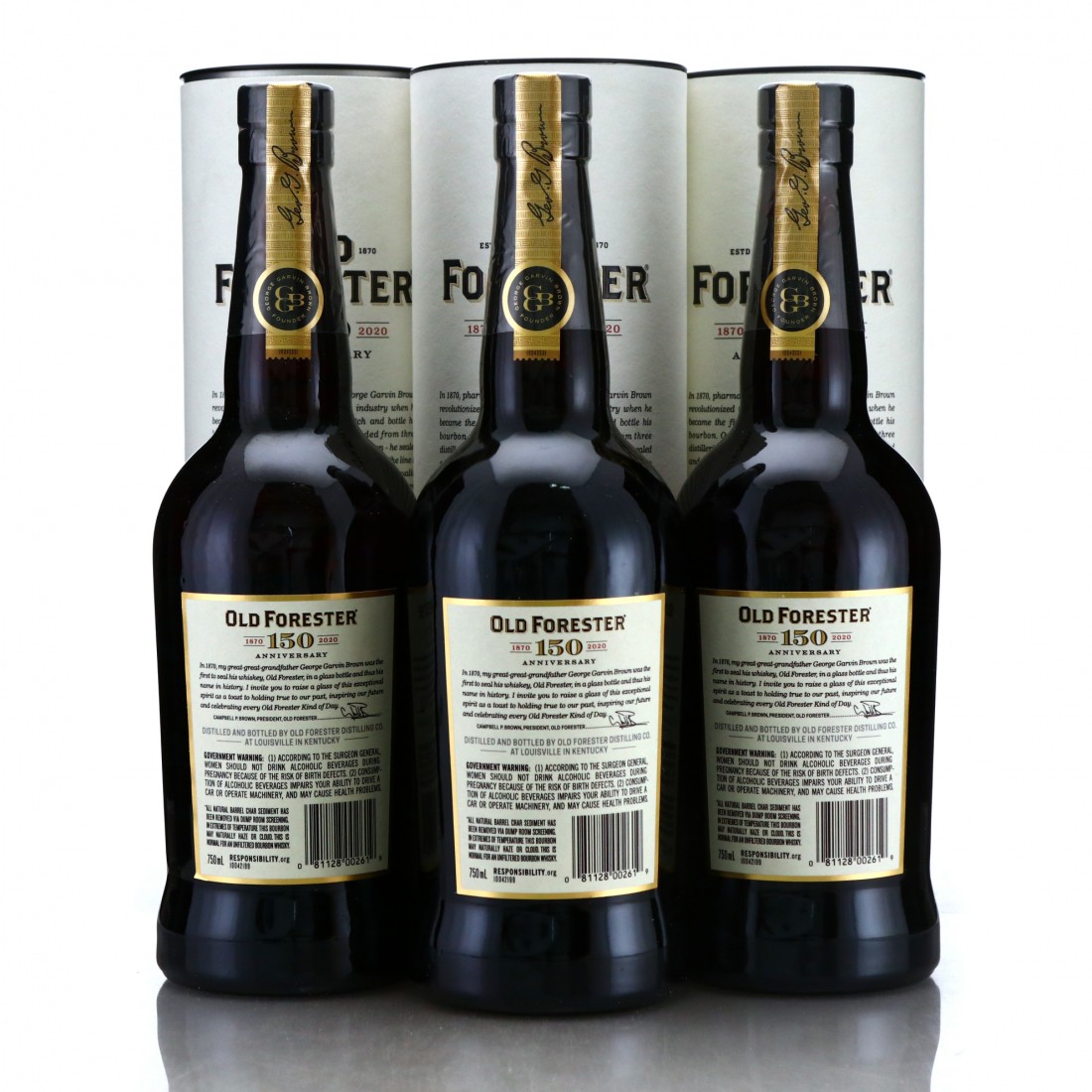 Old Forester 150th Anniversary Batch Proof 3 x 75cl Whisky Auctioneer