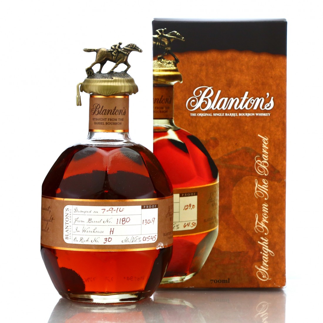 Blanton's Straight from the Barrel dumped 2016 70cl Whisky Auctioneer