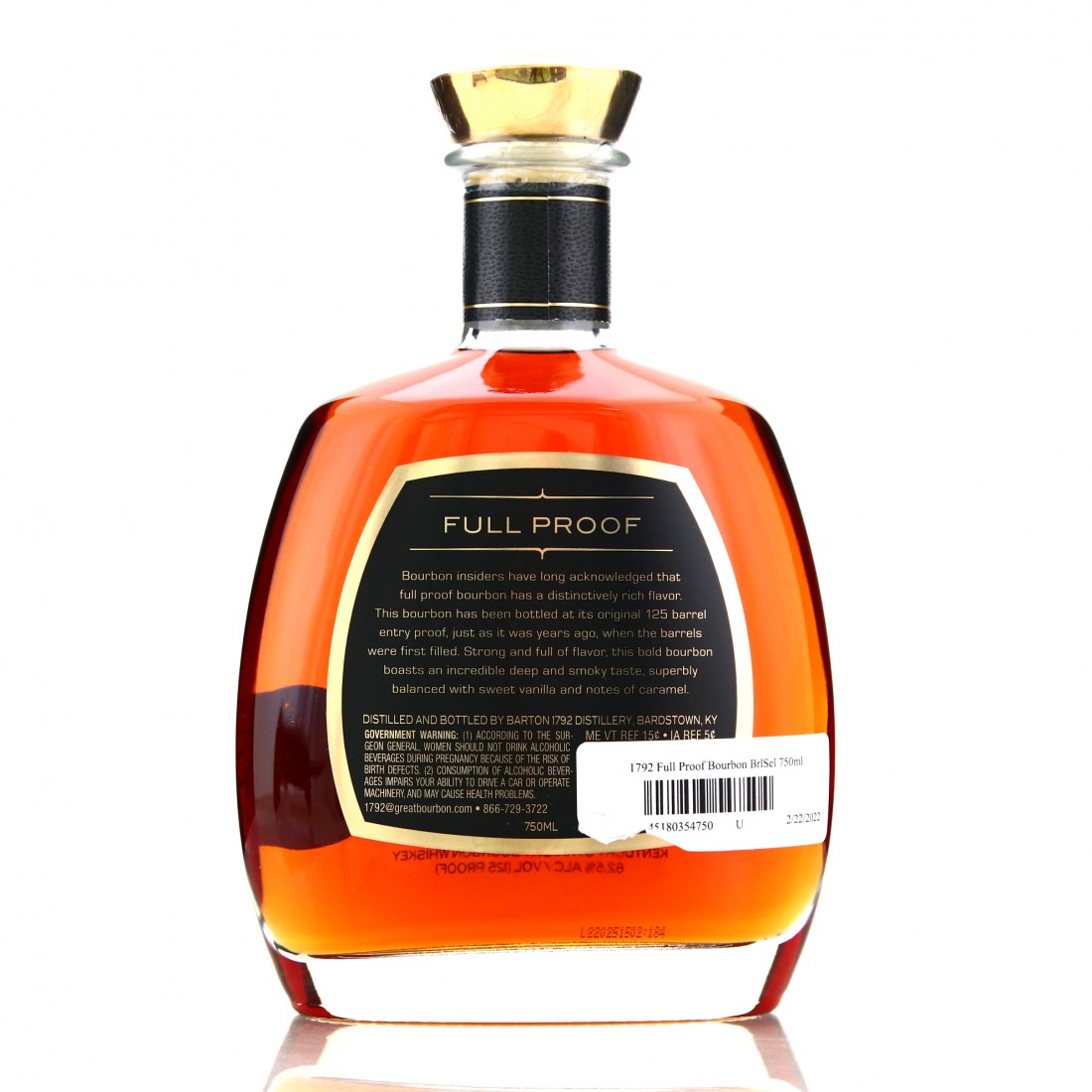 Barton 1792 Full Proof Single Barrel 7447 / Total Wine Whisky Auctioneer