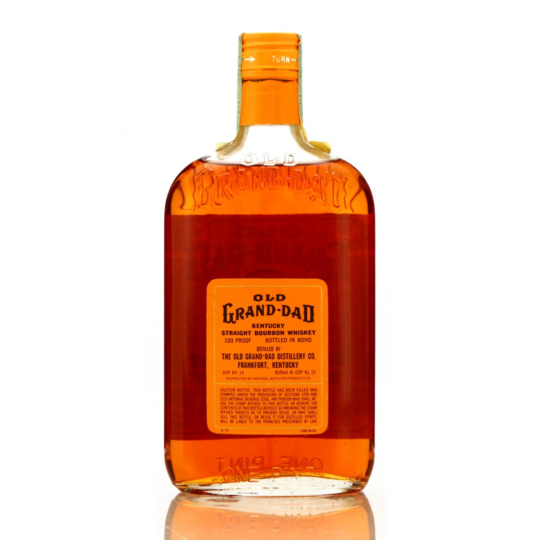 Old GrandDad 1967 Bottled in Bond 100 Proof Pint Whisky Auctioneer