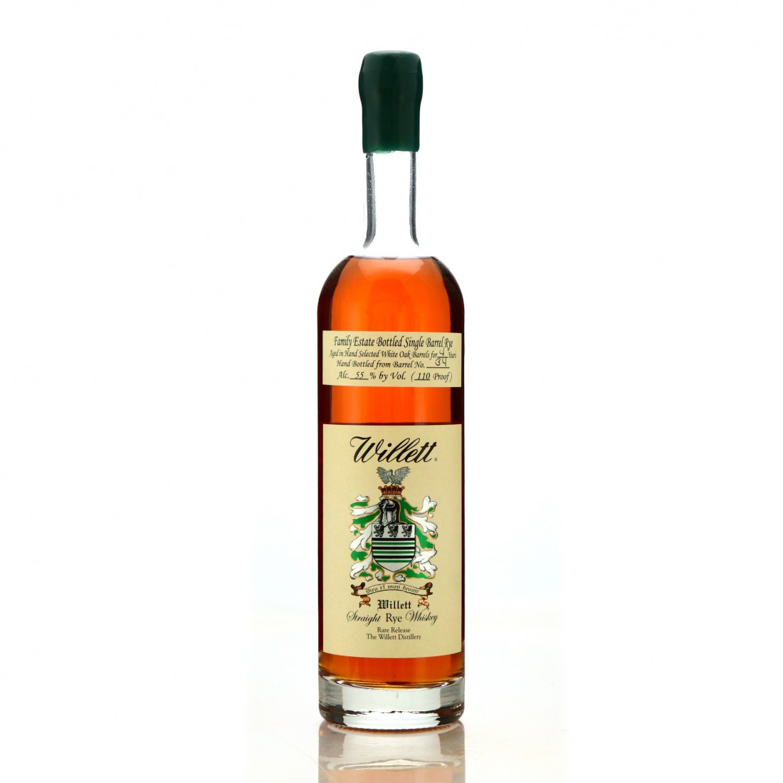 Willett Family Estate 4 Year Old Single Barrel Rye 34 Whisky Auctioneer